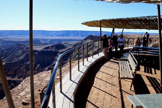 The viewpoint over the Fish River Canyon at Hobas Lodge Fish River Canyon