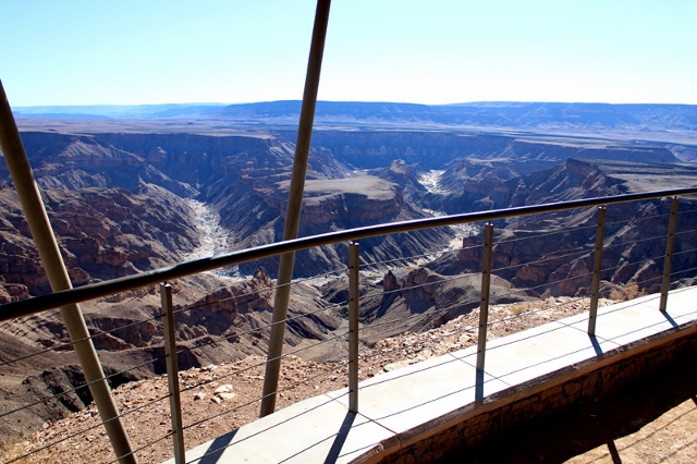 The main viewpoint over the Fish River Canyo at Hobas Lodge Fish River Canyon