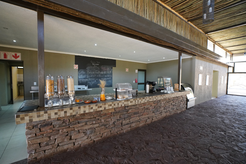 Breakfast is served at the restaurant at Hobas Lodge Fish River Canyon