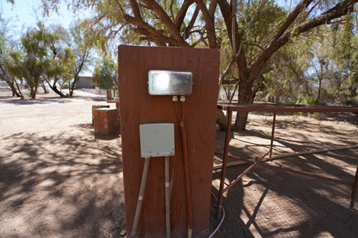 Electrical poins at campsites at Hobas Lodge Fish River Canyon